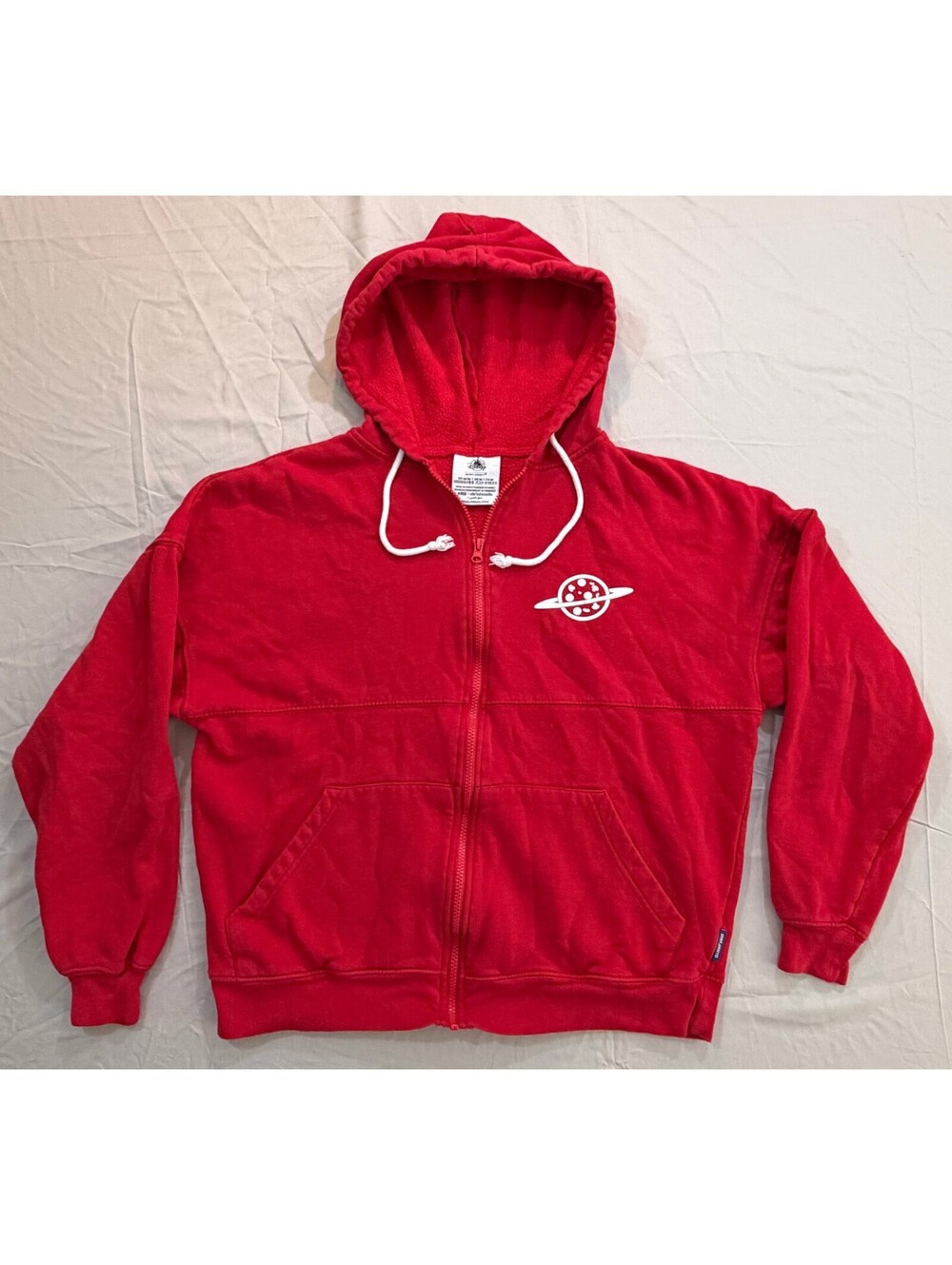 Disney Spirit Jersey Pizza Planet Hoodie Adult Medium Red Full Zip Toy Story